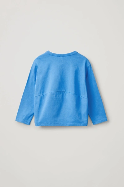 Shop Cos Rounded Organic Cotton Top In Blue