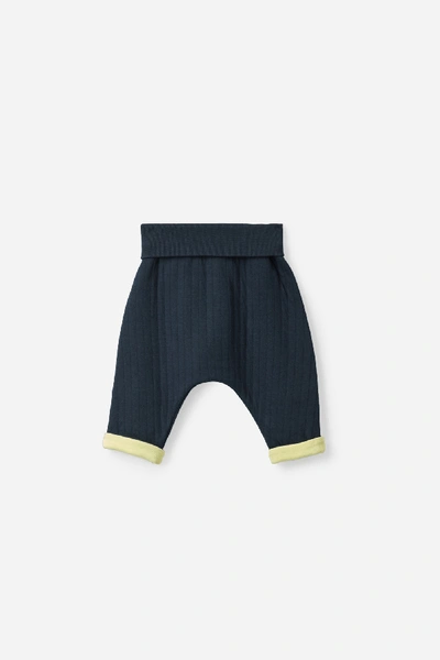 Shop Cos Quilted Color-block Pants In Blue