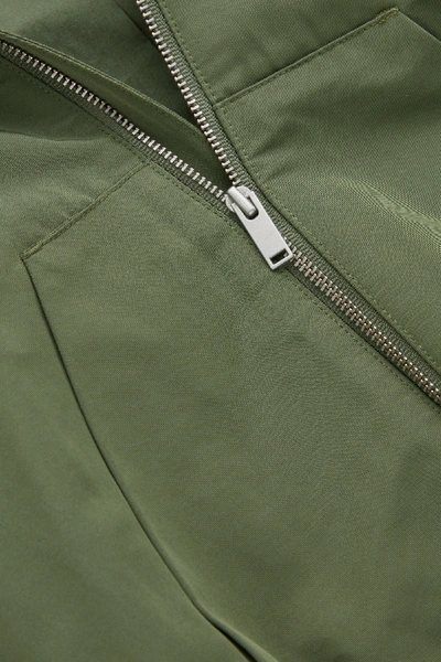 Shop Cos Padded Hooded Jacket In Green