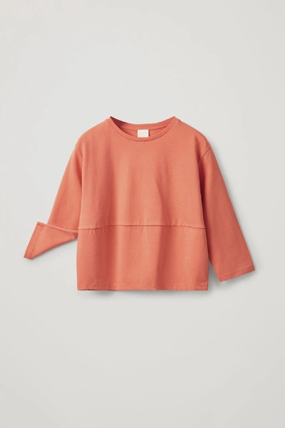 Shop Cos Rounded Organic Cotton Top In Orange