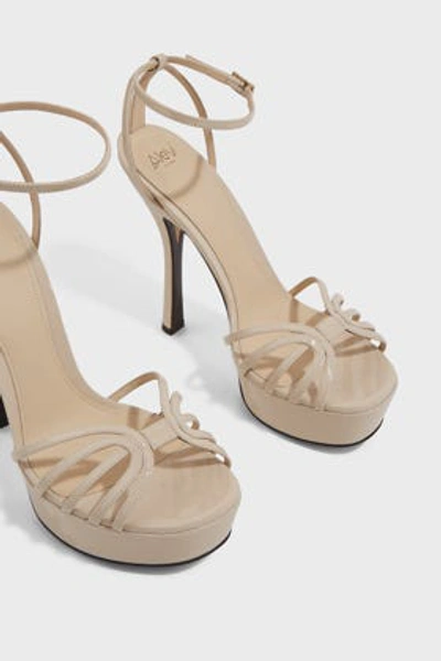 Shop Alevì Caterina Open-toe Leather Sandals In Nude