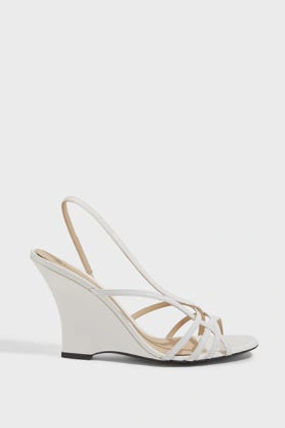 Shop Alevì Valerie Wedge-heel Sandals In White