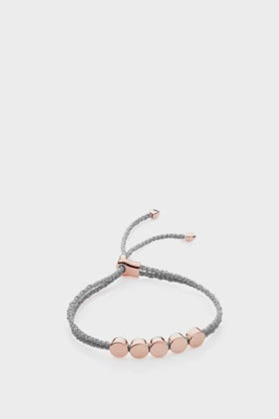 Shop Monica Vinader 18k Rose Gold Vermeil And Silver Linear Bead Friendship Bracelet In R Gold