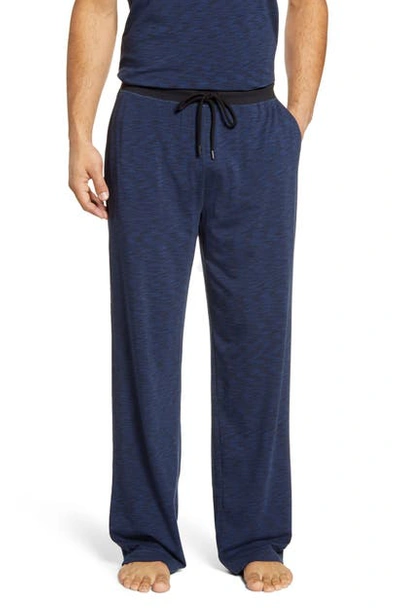 Shop Daniel Buchler Space Dye Stretch Cotton & Modal Pajama Pants In Blue