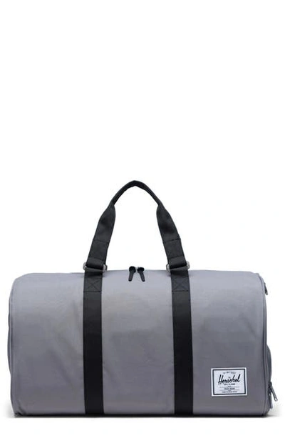 Shop Herschel Supply Co Novel Duffle Bag In Grey/ Black