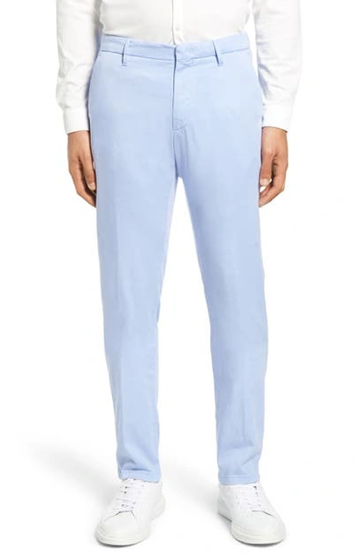 Shop Zachary Prell Aster Straight Leg Pants In Pale Blue