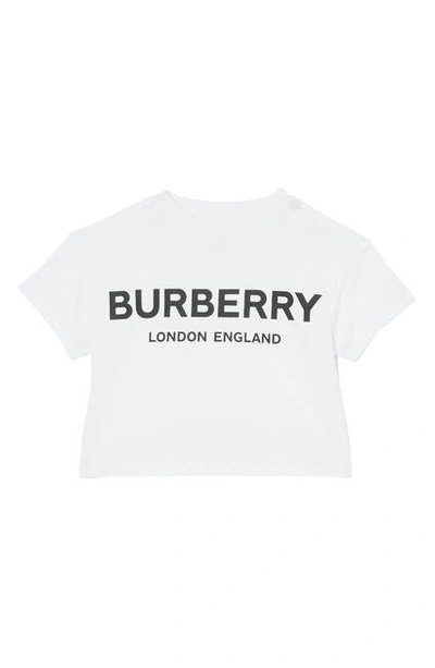 Shop Burberry Mini Robbie T-shirt In White