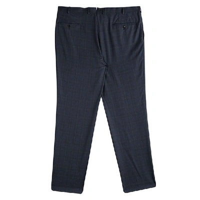 Pre-owned Ermenegildo Zegna Grey Checked Wool Regular Fit Trousers 3xl