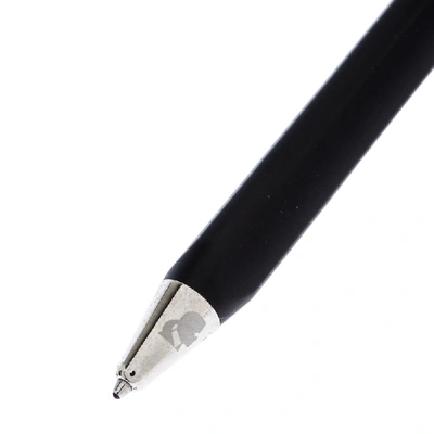 Pre-owned St Dupont Karl Lagerfeld Edition Matte Black Palladium Finish Ballpoint Pen