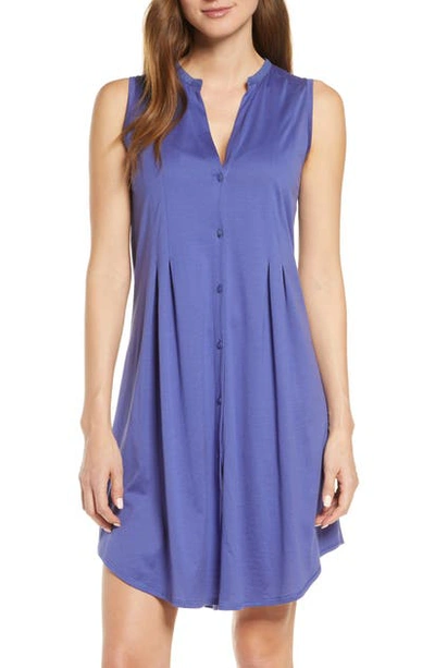 Shop Hanro Jersey Short Nightgown In Wisteria