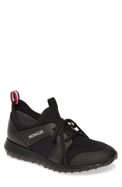 Shop Moncler Emilien Sneaker In Black/ Black