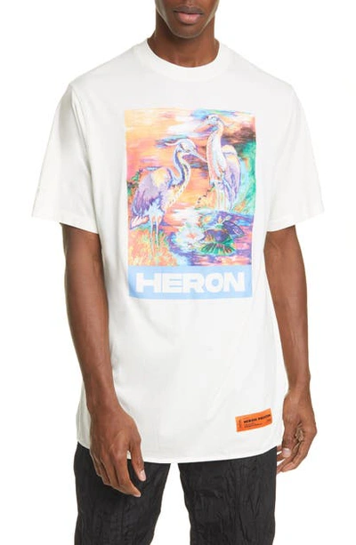 Shop Heron Preston Herons Graphic Tee In White Multi