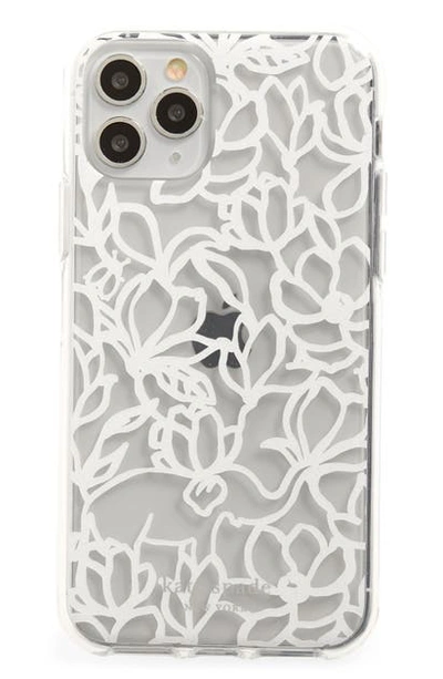Shop Kate Spade Scribble Flora Iphone 11 & 11 Pro In Clear Multi