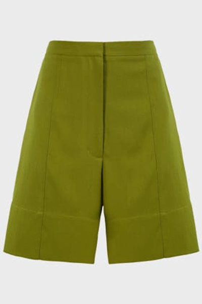 Shop 3.1 Phillip Lim / フィリップ リム Tailored Wool-crepe Shorts In Green