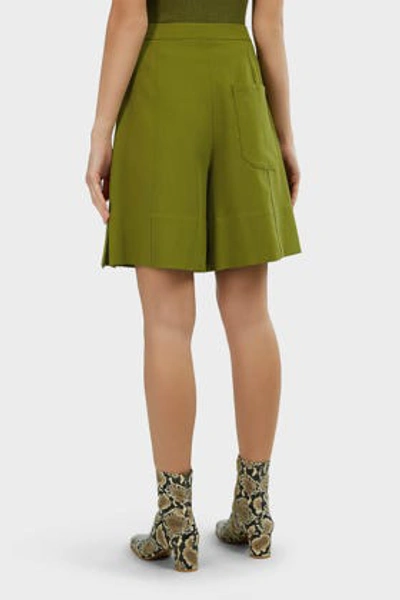 Shop 3.1 Phillip Lim / フィリップ リム Tailored Wool-crepe Shorts In Green
