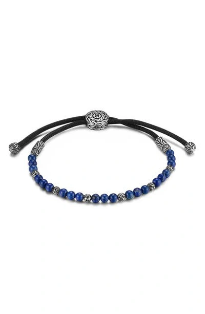 Shop John Hardy Classic Chain Beaded Friendship Bracelet In Silver/ Lapis Lazuli