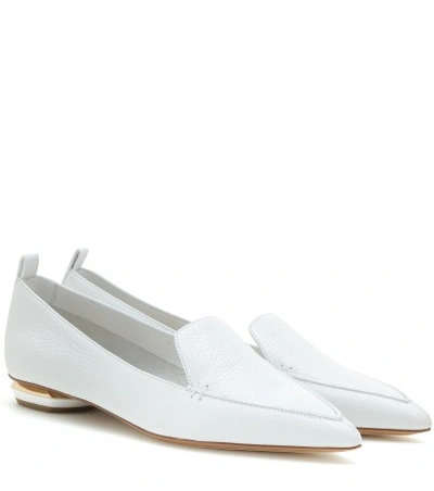 Shop Nicholas Kirkwood Botalatto Leather Loafers In White