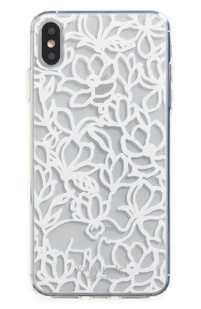 Shop Kate Spade Scribble Floral Iphone Xs & Xs Max Case In Clear Multi