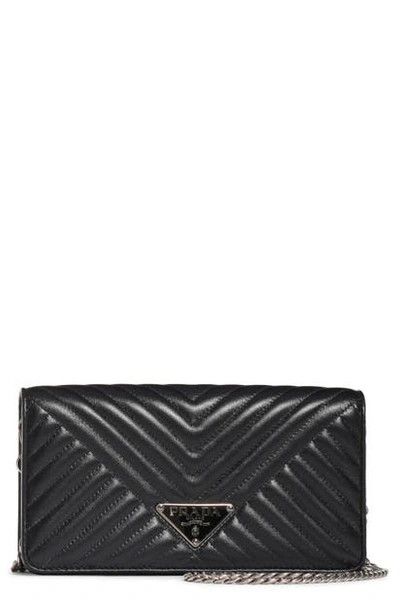 Shop Prada Impunture Leather Minibag In Nero