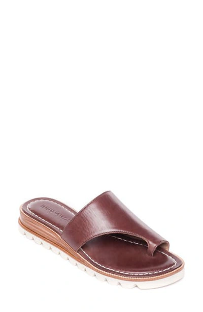 Shop Bernardo Jessi Wedge Sandal In Hot Chocolate Leather