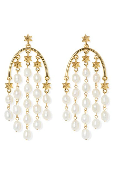 Shop Vince Camuto Chandelier Earrings In Gold/ivory