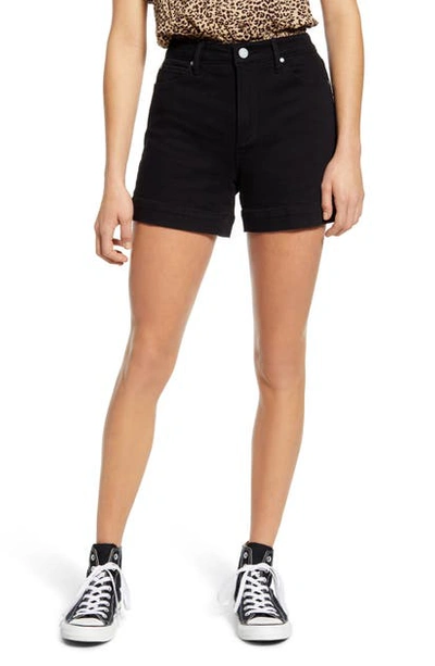 Shop Articles Of Society Ziggey High Waist Denim Shorts In Black