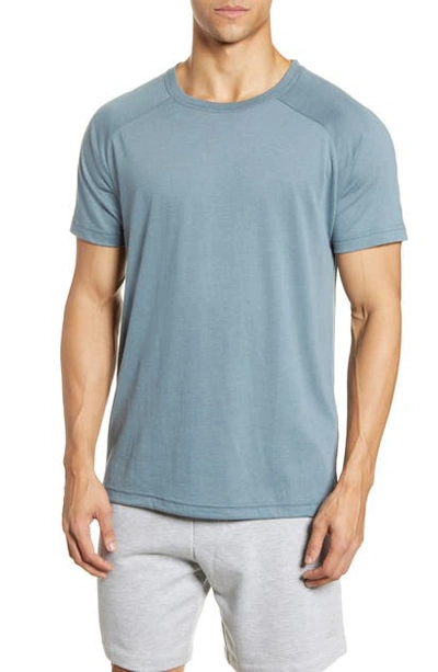 Shop Alo Yoga The Triumph Crewneck T-shirt In Slate