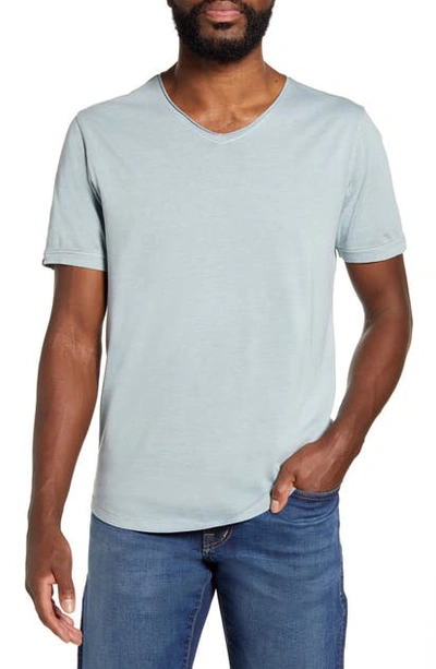 Shop Fundamental Coast Malibu V-neck T-shirt In Dusty Blue