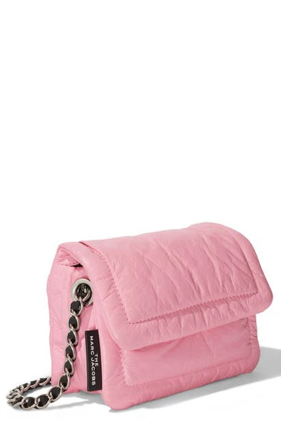 Shop The Marc Jacobs The Mini Pillow Leather Shoulder Bag In Powder Pink