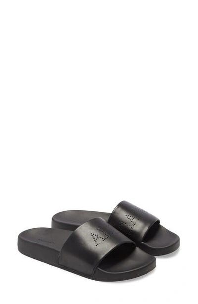 Shop Allsaints Karli Slide Sandal In Black Leather