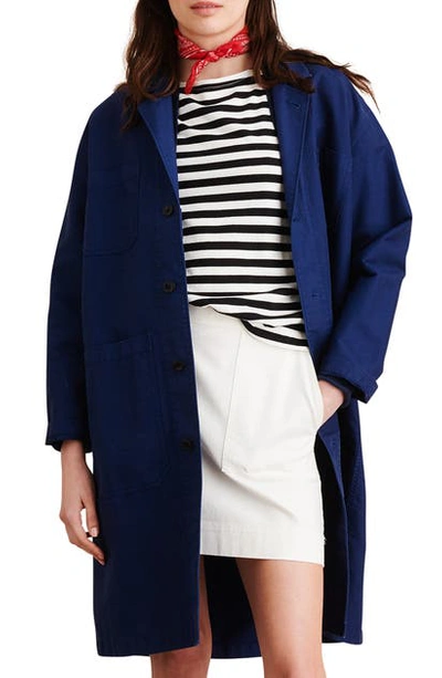 Shop Alex Mill Long Work Jacket In Navy