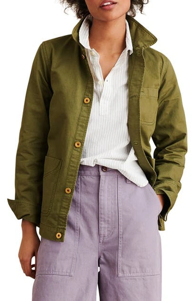 Shop Alex Mill Herringbone Work Jacket In Army Olive