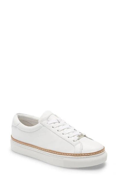 Shop Jslides Leyla Platform Sneaker In White Leather