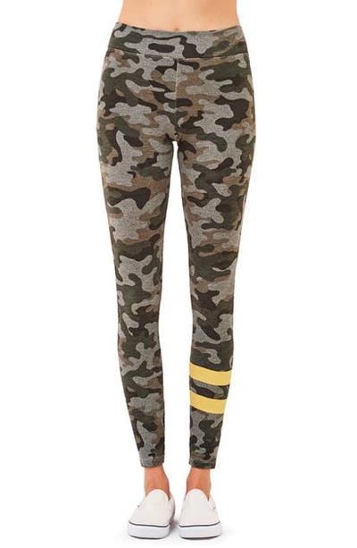 Shop Sundry Stripe Camo Yoga Pants In Desert