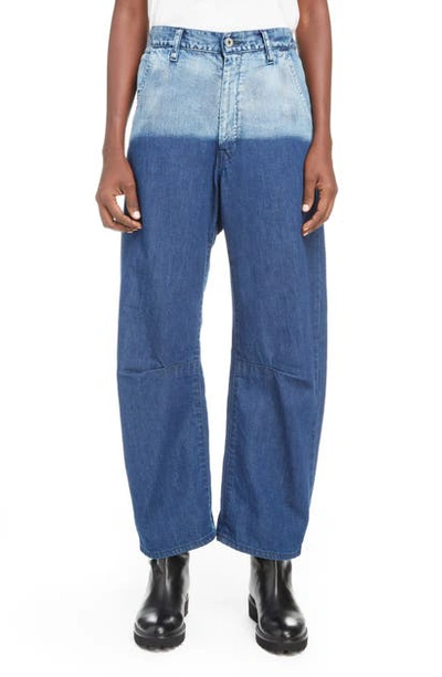 Shop Y's U-gusset Wide Leg Jeans In Indigo