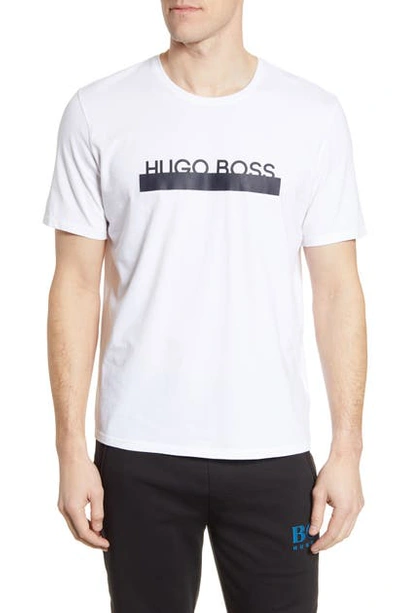 Shop Hugo Boss Identity Crewneck T-shirt In White