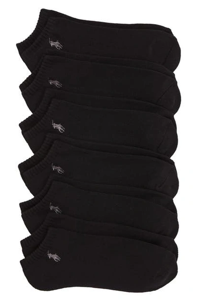 Shop Polo Ralph Lauren 6-pack No-show Socks In Black