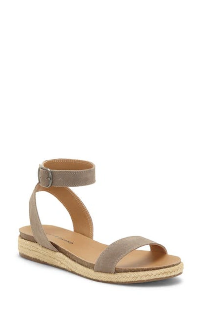 Shop Lucky Brand Garston Espadrille Sandal In Brindle Suede