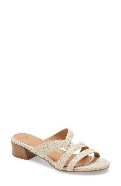 Shop Aquatalia Hollie Woven Strappy Slip-on Sandal In Natural