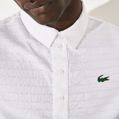 Shop Lacoste Men's Sport Textured Breathable Golf Polo - 4xl - 9 In White
