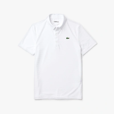 Shop Lacoste Men's Sport Textured Breathable Golf Polo - 4xl - 9 In White