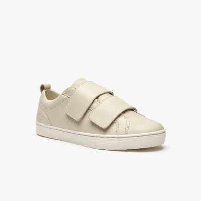 Lacoste Women's Straightset Strap Leather Sneakers In Off Wht/off Wht |  ModeSens