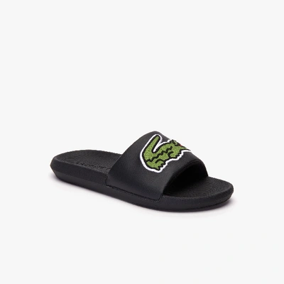 Shop Lacoste Men's Croco Slides - 8 In Black