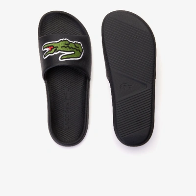 Shop Lacoste Men's Croco Slides - 8 In Black