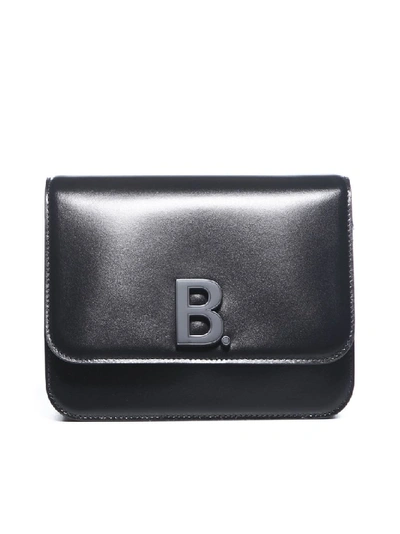 Shop Balenciaga B. Shoulder Bag In Black