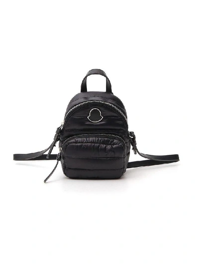 Shop Moncler Logo Patch Quilted Backpack In Black