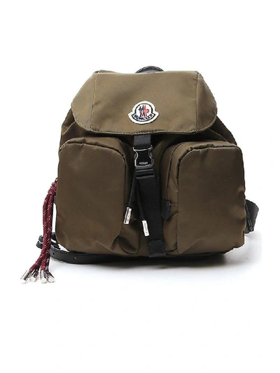 Shop Moncler Logo Patch Backpack In Brown