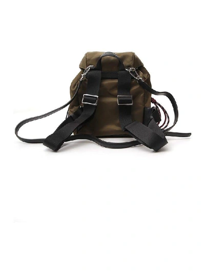 Shop Moncler Logo Patch Backpack In Brown