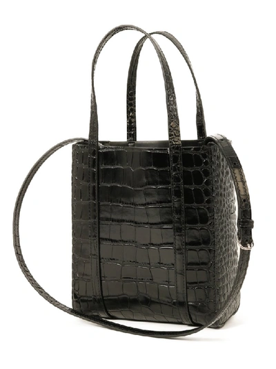 Shop Balenciaga Everyday Xxs Logo Tote Bag In Black