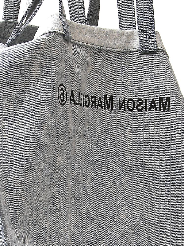 Mm6 Maison Margiela Logo Printed Shopper Bag In Blue | ModeSens